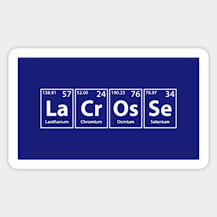 Lacrosse (La-Cr-Os-Se) Periodic Elements Spelling Sticker